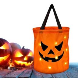 Sacs de Citrouille Lumineux pour Halloween mir à Bonbons Orange LED Haute Capacité E27