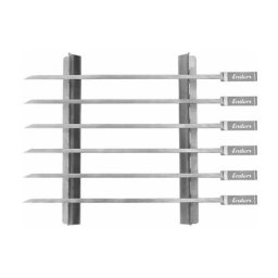 ENDERS - Set de 6 brochettes avec support - Inox, Accessoires de cuissons - Préparations brochettes