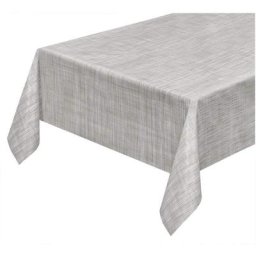 Nappe de Cuisine Anti-taches Plastifiée Dos en Peluche Cirée Style Tissu Moderne Gris - 120x200 cm