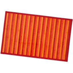 Set de Table en Bambou 30x34 cm Américain Antitache Petit Déjeuner Bambou Bois Dégradé - Rouge