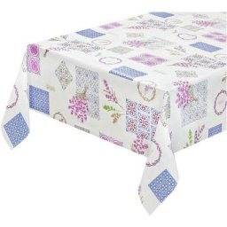 Emmevi - Nappe de Cuisine Résistante aux Taches Moderne Tissu Ciré Plastifié Housse de Table de