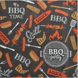 1001kdo Hygiene&beaute - Lot de 20 serviettes en papier bbq Party