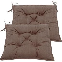 Stilista - Lot de 2 coussins d'assise 40 x 40 x 8 cm Effet Visco Indoor et Outdoor, différentes