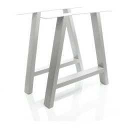 Pieds de table Piètement industriel Jeu de 2 en Acier 70x72cm Profile en a Gris Support Table - grau