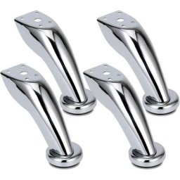 4 Pièces Pieds de Meubles, Pieds Canapé Épais Acier Inoxydable, Pieds Chromé, Meubles Armoire Lit