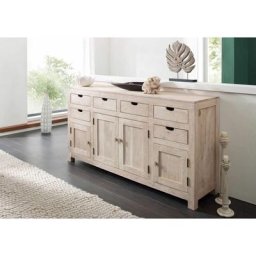 Buffet 180x45 Acacia blanchi Blanc nature white 84 - beige