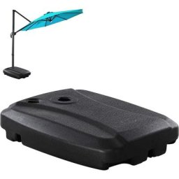 Pied de Parasol en hdpe a roulettes,Remplie d'eau ou de Sable, Base de Parasol Parapluie avec
