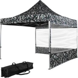 Maxstore - instent Tonnelle pro 3x3m, Alu, 2 panneaux inclus, couleur urban, avec sac de transport