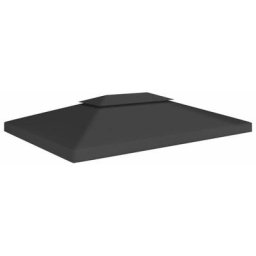 Toile de toit de belvédère Rapide à Installer Tonnelle Tente Pavillon - 2 niveaux 310 g/m² 4x3 m