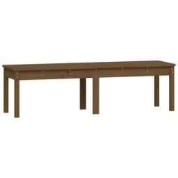 Banc de jardin à 2 places marron miel 159,5x44x45cm bois de pin Vidaxl Pin marron miel