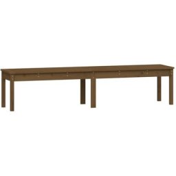 Banc de jardin à 2 places marron miel 203,5x44x45cm bois de pin Vidaxl Pin marron miel