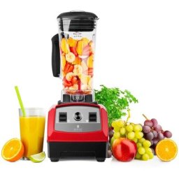Royal Catering - Robot Mixeur Mixer Blender Sur Pied Smoothie Glace Fonction Pulse 2L 1500W Rouge