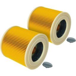2x filtre à cartouches pour aspirateur compatible avec Kärcher WD 2.200, WD 2500 M, WD 3.200, WD
