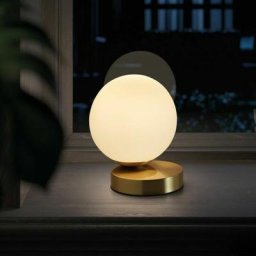 Lampe De Chevet Tactile Roxanne Verre Et Laiton Mat - Laiton