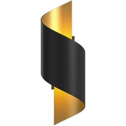 LED Applique Murale à intensité variable 'Desirio' en métal pour chambre à coucher - noir, doré
