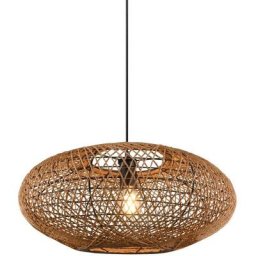 Suspensions Hedda Noir mat 1x40W E27 - Marron Bois Bronze Rouille