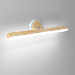Lampe Miroir Salle de Bain led Bois Applique Salle de Bain 12W 60cm led Applique Murale Interieur