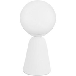 Merano - Iqaluit Globe Lampe à Poser Blanc Gypse, Verre Opale led G9