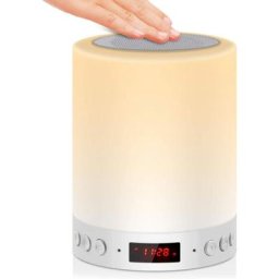 5 en 1 Lampe de Chevet Tacile Rechargeable Portable, Veilleuse led Lampe de Table Enfant Enceinte