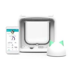 Chatiere Connect a puce électronique + Hub - iDSCFWTB1 - Blanc - Sureflap