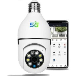 Caméra Ampoule 5G Wifi 360 Degrés 1080P Caméra De Sécurété Wifi Sans Fil Avec Déteétion De