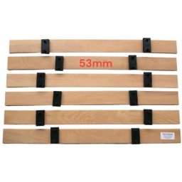 Lot 6 Lattes de 70cm 700 x 53 x 8mm 7 Plis avec 12 Embouts, latte lit sommier bz clic clac cadre