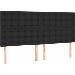 Vidaxl - Têtes de lit 4 pcs Noir 100x5x78/88 cm Similicuir