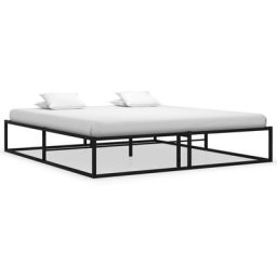 140 x 200 cm Lit Adulte 2 personnes - Cadre de lit Noir Métal - élégant chambre41504