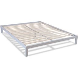 OLYMPE LITERIE Sommier à lattes en métal MENELAS 140x190 cm Coloris Gris clair Livré en kit - Gris