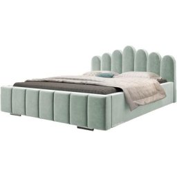 Lit rembourré avec tiroir de lit BoxSpring Lit 03 - 140x200 - Mint (trinity 21)