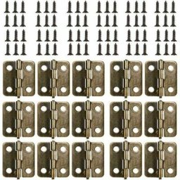 Charnière plate 18 x 15 mm, 50 mini charnières rétro en bronze antique, charnière de porte durable