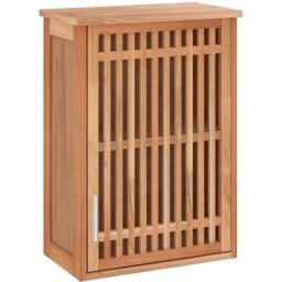 Armoire murale de salle de bain 42x23x60cm Bois massif de noyer Vidaxl Brun