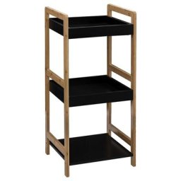 5five - tagère 3 niveaux Naturéo noir - 5 five simply smart - Noir et bambou