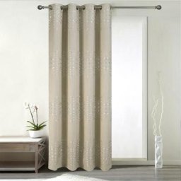 Rideau obscurcissant à motifs brillants Taupe 140 x 260 cm - Taupe