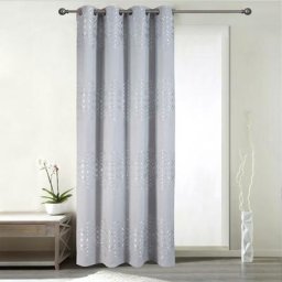 Rideau obscurcissant à motifs brillants Gris Clair 140 x 260 cm - Gris Clair