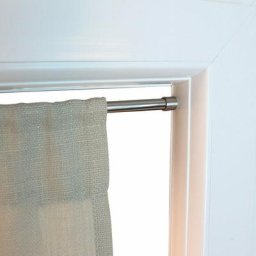Store Menuiserie - Lot de 2 Tringles à Rideaux Sans Perçage par Pression pour Volet nickel 50-80 cm