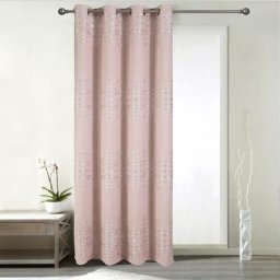 Rideau obscurcissant à motifs brillants Rose 140 x 260 cm - Rose