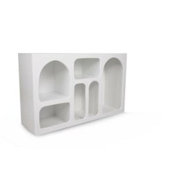 Cotecosy - Console style contemporain Antares L120xH74cm Blanc - Blanc