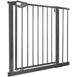 Barrière de Sécurité pour enfants, barrière d'escalier avec sans perçage et grille métallique Noir