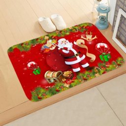 Tapis de sol de Noël, tapis d'intérieur anti-dérapant, tapis de porte de Noël, motif de Noël,