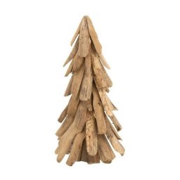 Sapin de Noël décoratif en bois flotté naturel - Naturel