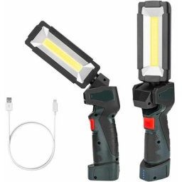 Lampe d'inspection rechargeable usb portable avec lampe de travail cob de poche à led avec base