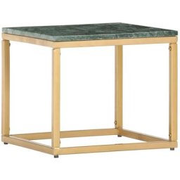 Vidaxl - Table basse Vert 40x40x35 cm Pierre véritable et texture marbre Vert