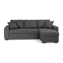Canapé d'angle convertible réversible 4 places - Tissu gris - Contemporain - L 244 x P 151 x H 90