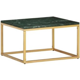 Vidaxl - Table basse Vert 60x60x35 cm Pierre véritable et texture marbre Vert