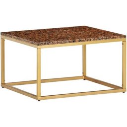 Vidaxl - Table basse Rouge 60x60x35 cm Pierre véritable texture marbre Rouge