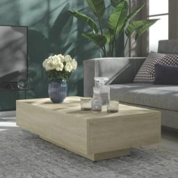 Table salon Moderne - Table basse Chêne sonoma 115x60x31 cm Aggloméré FR16243