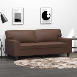 Kalisse - Canapé Relax Salon - Moderne Canapé à 2 places Marron 140 cm Similicuir,174x77x80 cm