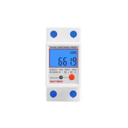 Sous compteur électrique monophasé, certifié mid, 45A max modulaire, Simple tarif, Affichage lcd.