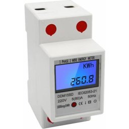 Compteur EDF Compteur d'énergie monophasé à rail DIN 5-80A 220V 50Hz compteur électronique de KWh